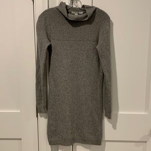 Size 4 Boden long sweater/ sweater dress in grey with short cowl neck